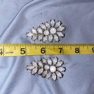 Bridal flower petal earrings